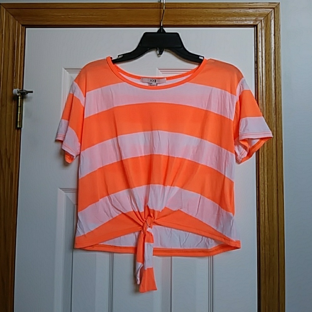 Forever 21 striped tie t-shirt - S